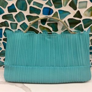 Vintage aqua evening purse.